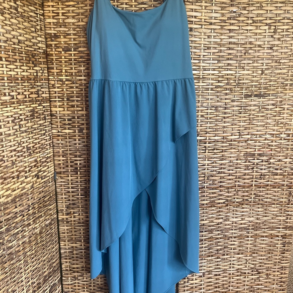 HALARA Teal Layered Maxi Dress